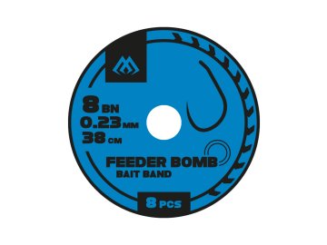 FB RIG - WITH BAIT BAND - BARBLESS HOOKS  monoline 0.23mm/38cm - 8 pcs. (Varianta FB RIG - WITH BAIT BAND - BARBLESS HOOKS NO 8 / monoline 0.23mm/38cm - 8 pcs.)