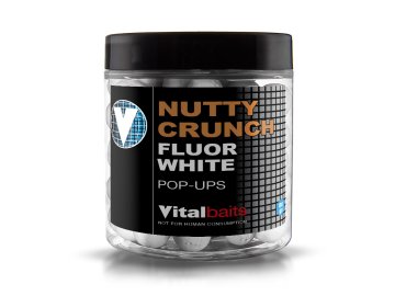 Vitalbaits Pop-Up Nutty Crunch Fluor White 80g (Varianta Vitalbaits Pop-Up Nutty Crunch Fluor White 80g 14mm)