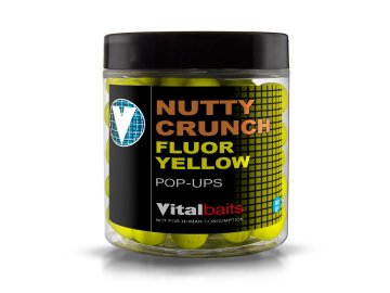 Vitalbaits Pop-Up Nutty Crunch Fluor Yellow 80g (Varianta Vitalbaits Pop-Up Nutty Crunch Fluor Yellow 80g 14mm)