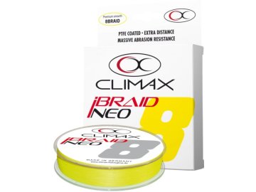 Přívlačová šňůra Climax iBraid NEO yellow 135m (Varianta Průměr: 0,12mm / 8,5kg)