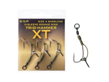 ESP návazce D-Sleeve Ronnie Rigs Trig-Hammer XT Barbless 3ks (Variant ESP návazce D-Sleeve Ronnie Rigs Trig-Hammer XT Barbless vel. 5, 3ks)