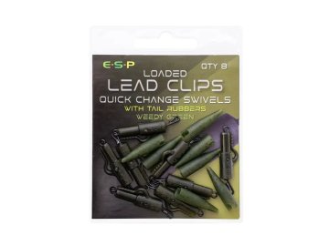 ESP závěsky Loaded Lead Clip Quick Change Swivel Green