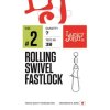 Lucky John obratlíky s karabinkou Rolling Swivel Fastlocks vel. 4, 7ks