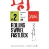 Lucky John obratlíky s karabinkou Rolling Swivel Fastlocks vel. 6, 10ks