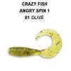 Angry spin 2,5cm barva 1 olive (Varianta Angry spin 2,5cm barva 1)