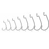 Mistrall offsetový háček Wide worm s očkem, black nickel, 10 ks/bal