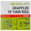 Grappler Hair Rigs 38cm - barbed