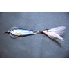 LIVETARGET FLUTTER SHAD KOVOVÁ NÁSTRAHA S TŘPYTKAMI (Velikost 6 cm, Typ Glow Black)