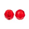 ZECK - skleněné korálky – Faceted Glass Beads Red (Velikost 6 mm)