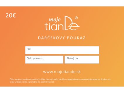DARČEKOVÝ POUKAZ V HODNOTE 20,-Eur