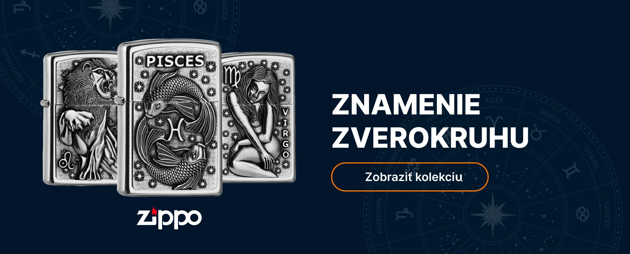 Zippo kolekcia zapaľovačov Znamenia zverokruhu