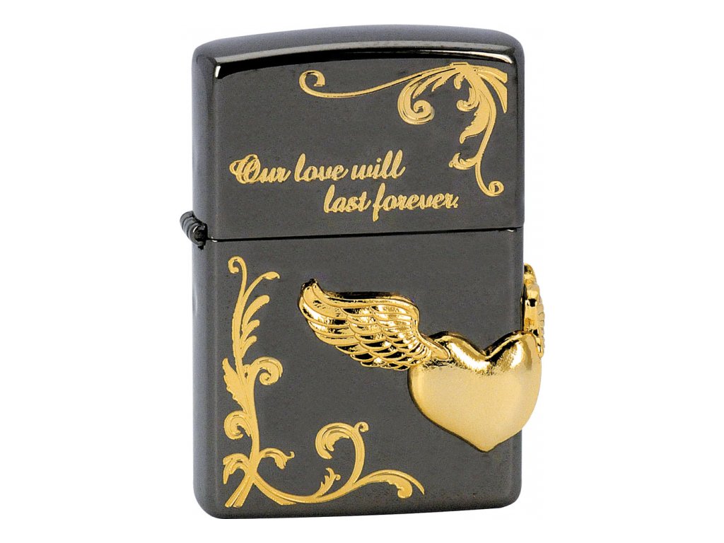 zippo wing heart type 28185 zapalovac