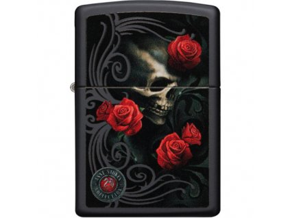 Anne Stokes Rose Skull Zippo