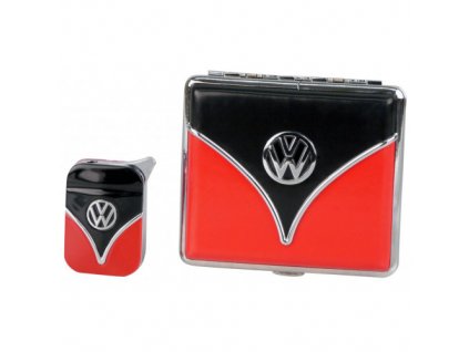 Set tabatierky a zapaľovača VW - červená