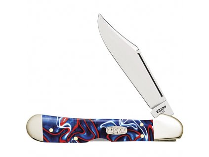 Red White and Blue Kirinite™ Mini Copperlock Zippo 46106