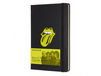 Moleskine Rolling Stones zápisník linkovaný L Black