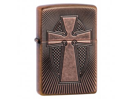 Armor® Deep Carve Cross Design Zippo 27163