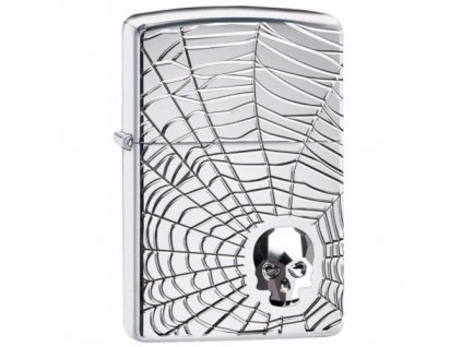 Spider Web Skull Design Zippo 22070