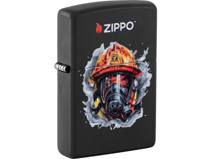 zippo firefighter black matte 24