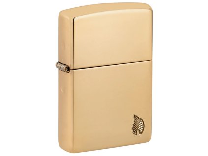 Armor High Polish Brass Flame Zippo