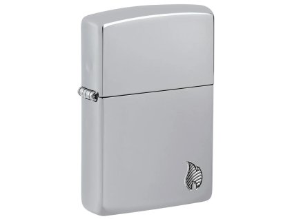 Armor High Polish Chrome Flame Design Zippo