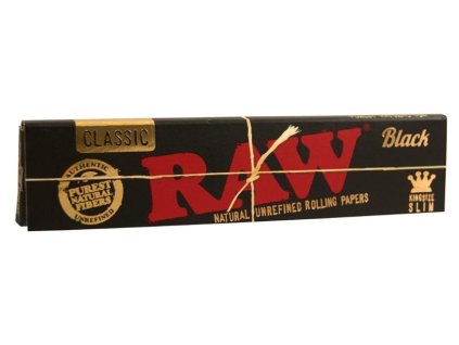 raw classic king size black slim cigaretove papirky