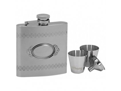 Vrecková ploskačka s pohárikmi a lievikom