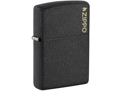 26208 Black Crackle Zippo Logo