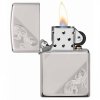 Sterling Silver Diagonal Filigree Zippo 28025  Stříbrný Zippo zapalovač