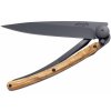 Vreckový nôž Deejo black 27g olive wood