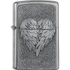 Zippo Heart with Feathers 25501