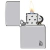Armor High Polish Chrome Flame Design Zippo 3