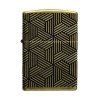 zippo art deco pattern antique brass 2