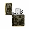 zippo art deco pattern antique brass 4