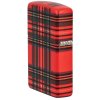 red plaid design zippo zapalovac 5