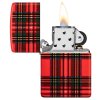 red plaid design zippo zapalovac 6