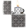 Cross Pattern Antique Silver Zippo zapalovac 3