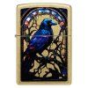 23021 Zippo Stained Glass Raven Design 3