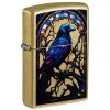 23021 Zippo Stained Glass Raven Design