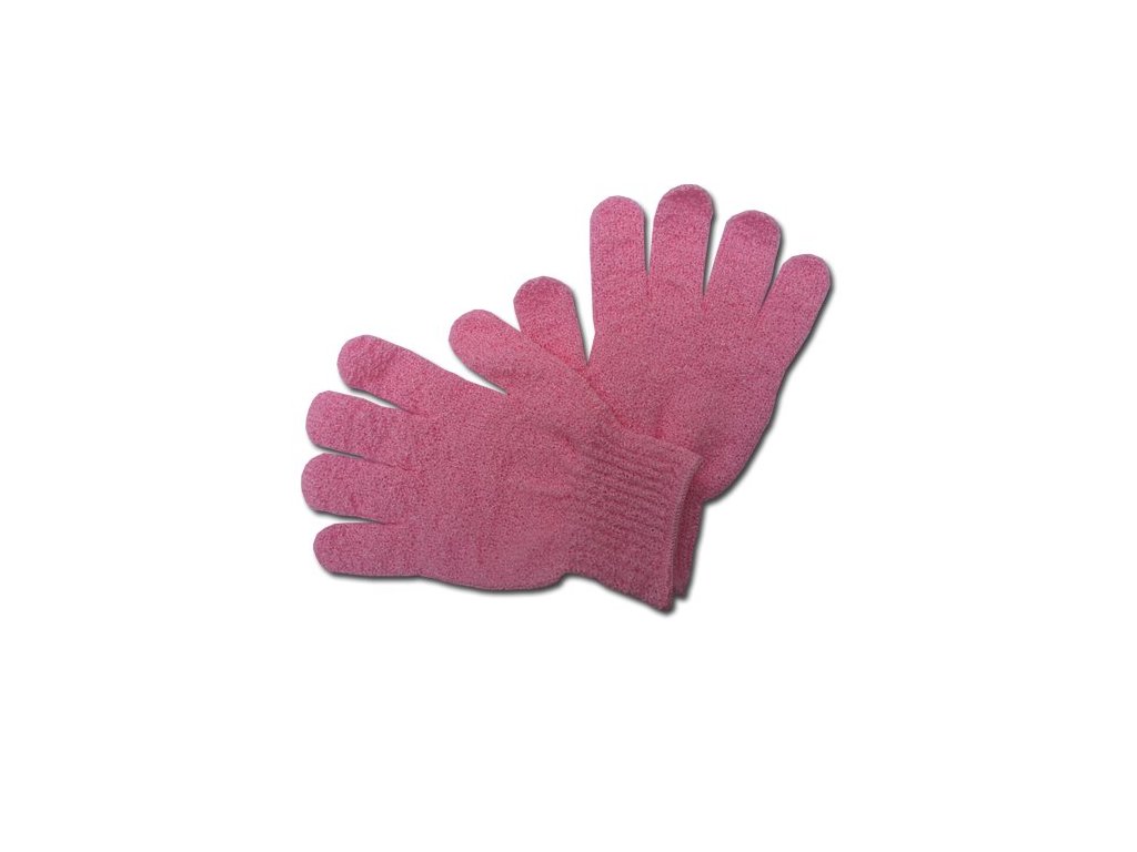 Max SPA Peelingové rukavice masážní růžové
