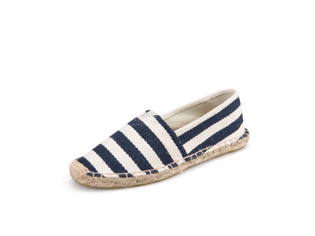 Espadrilky textilní boty Blue Stripes - modro bílá
