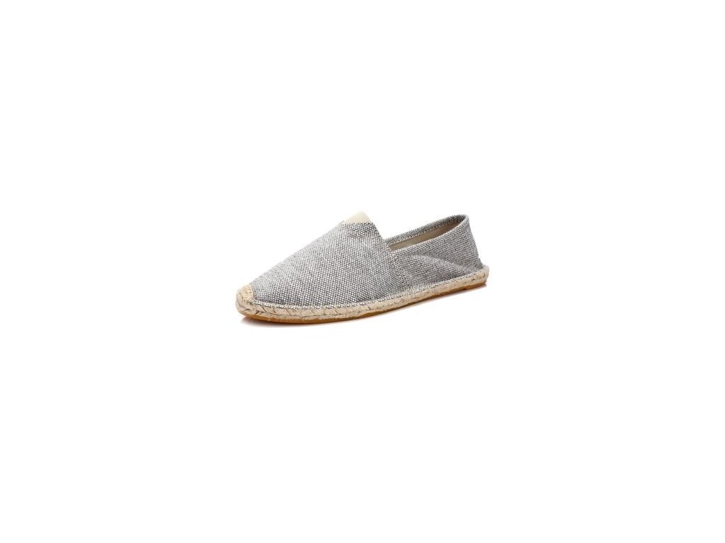 Espadrilky textilní boty Volcano - šedo bílá