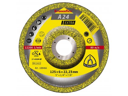 KLINGSPOR Kotouč brusný A 24 Extra A-ocel | 230x6x22,2 mm