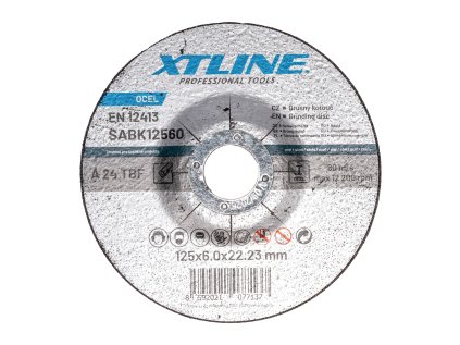 XTLINE Kotouč brusný na ocel | 125x6,0x22,2 mm