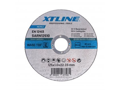 XTLINE Kotouč řezný na ocel / nerez | 115x1,6x22,2 mm