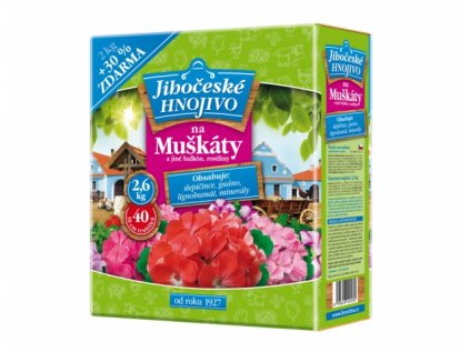 Hnojivo JIHOČESKÉ na muškáty 2kg + 30% ZDARMA