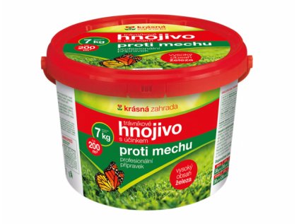 Hnojivo KRÁSNÁ ZAHRADA na trávník proti mechu 7kg