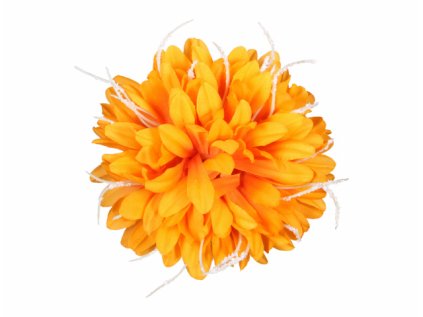 Chryzantéma KVĚT ZDOBENÍ umělá oranžová 14cm