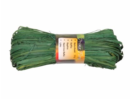 Lýko RAFFIA provaz tmavě zelené 50g