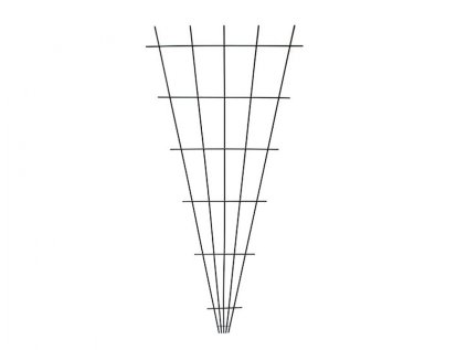 Mřížka na rostliny FERRO V kovová hnědá 0,75x1,45m 4-4,7mm